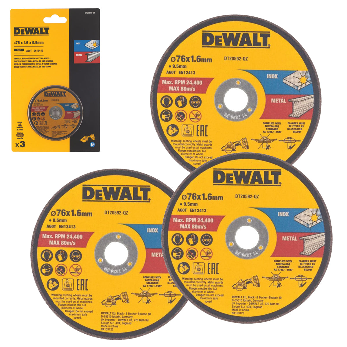 Discs for MINI-CUTTER SAW 76mm DCS438 - DeWALT Discs for MINI-CUTTER SAW 76mm DCS438 - DeWALT